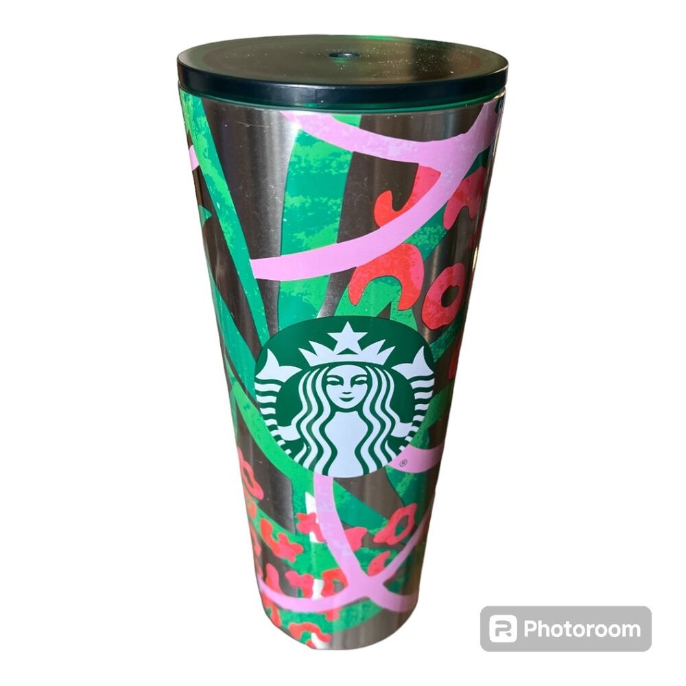 Starbucks 2021 Cheetah Jungle Stainless Steel Tumbler 24 oz Venti Cup